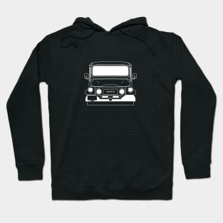 Toyota Land Cruiser FJ40 White Outline Hoodie